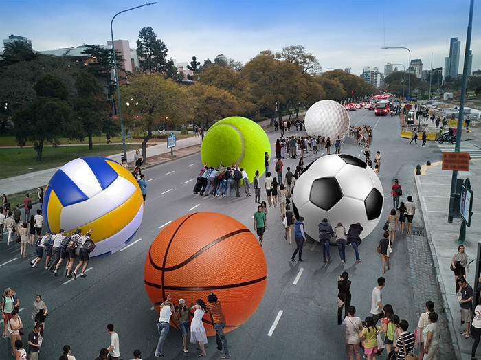 Empujarán pelotas gigantes por Buenos Aires en el marco de los